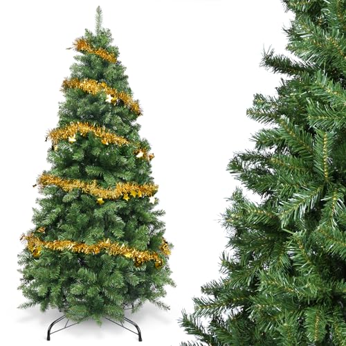 YEAUPE PRO Artificial Christmas Tree 150 cm - Easy Assembly with 3 Sections - Suitable for Indoor and Outdoor Use, Living Room and Garden, PVC Tree, Green
