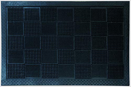 ID 5503406007 Pins Mix Matte Rubber Door Mat 60 x 40 x 0.7 cm Black