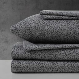 Kenneth Cole - Queen Sheet Set, Super Soft Wrinkle-Resistant Bedding with Bonus Pillowcases, Floral Home Decor, Oeko-Tex Certified (Chill Flowers Charcoal, Queen)
