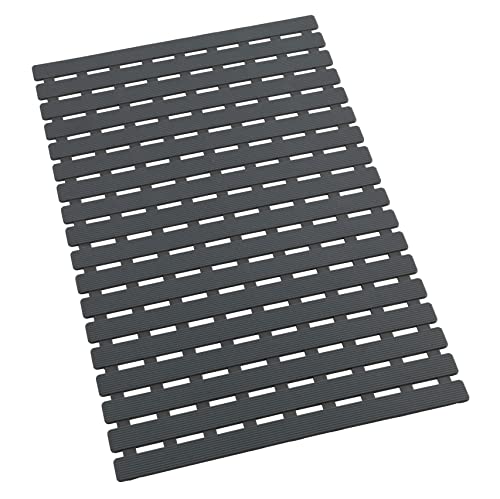 WENKO Alfombra Baño 63X40 Arinos Gris
