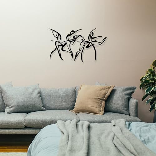 Stylish Black Decorative Metal Wall Accessory, 66 x 38 cm, 100% Metal, 1.2 mm Thickness, Perfect for Modern Home Decor & Unique Wall Art