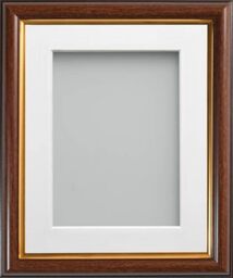 Frame Company Eldridge Mahogany 6x4 Frame, Off-White Mount for 4x3