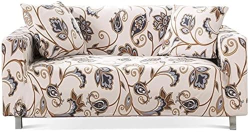 HOOBUY Printed Sofa Cover Stretch Couch Covers Patterned Sofas Seater Slipcovers for 4 Cushion Couch Set QMT (4 Seater/Large 3 Seater)