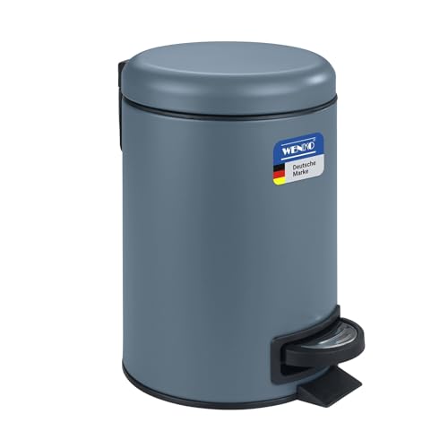 WENKO Leman Cosmetic Pedal Bin Slate Blue 3 L