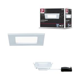 Paulmann 92064 LED recessed Panels Angular Deckenleuchte 6W Light 4000K Neutral White LED Panel White IP44 Splash-Proof Including Light Source