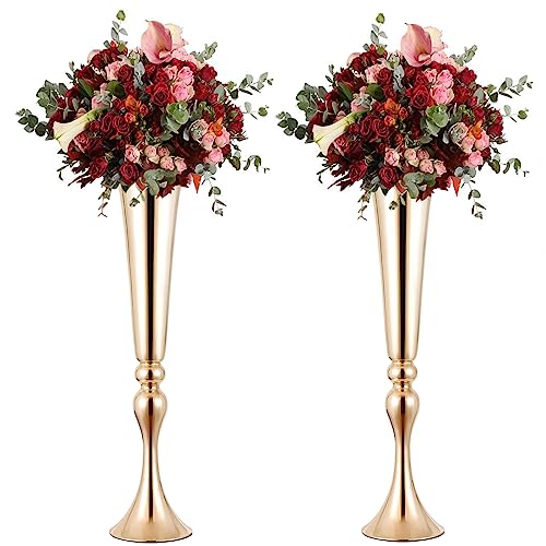 Gold Vases for Centerpieces Tall vases 2pcs
