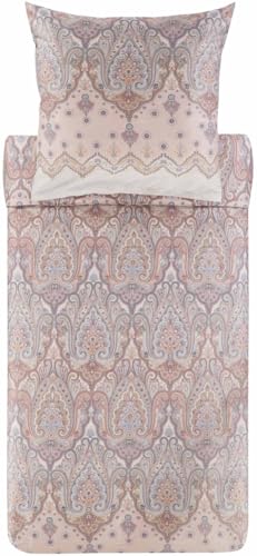 Bassetti Isolabella 9329936 Bed Linen + 2 Pillowcases Made of 100% Cotton Satin in Beige 41, Dimensions: 200 x 200 cm + 2 K 80 x 80 cm