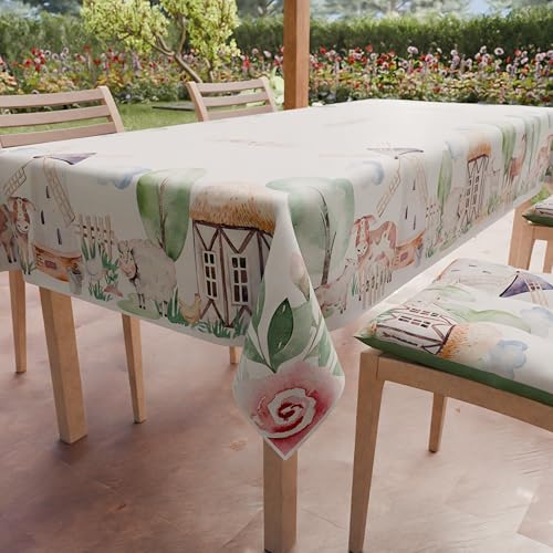 PETTI Artigiani Italiani - Rectangular Tablecloth for Parties and Birthdays for Children Kitchen Table Cover Party Design 02 x 24 Seats (140 x 450 cm) 100% Made in Italy