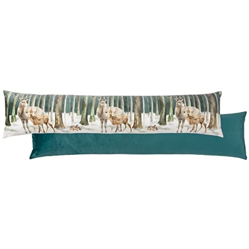 Evans Lichfield Stag Scene Draught Excluder Cover, Teal