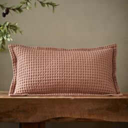 Pineapple Elephant Jaipur Chunky Waffle Cotton 30x50cm Cushion Pink