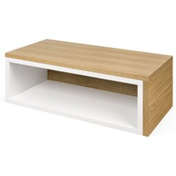 TemaHome Jazz Coffee Table, Wood, Oak and White, 90 x 45 x 33 cm
