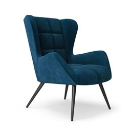 Alphason Dalton Accent Chair Blue Velvet