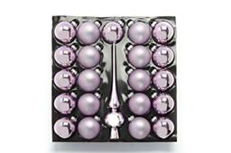 Heitmann Deco Set of 21 Glass Baubles + Tree Topper - Christmas Tree Decorations for Hanging - Christmas Tree Baubles - Pink