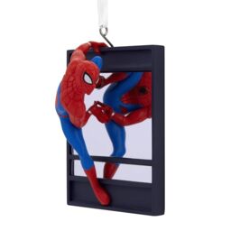 Hallmark Spiderman on Window Hanging Ornament, Silver, MARVEL, Disney