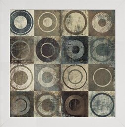 Frame Company Watson Range Modern Geometric Neutral I by Michael Mullan, Photo Frame - 5 x 5 Inches, White