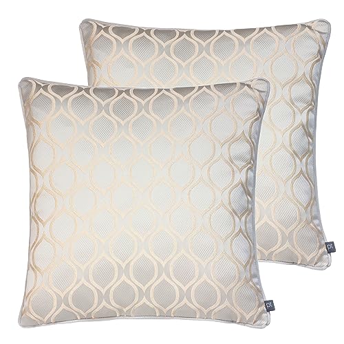 Prestigious Textiles Solitaire Feather Filled Cushions Twin Pack, Pumice, 50 x 50cm