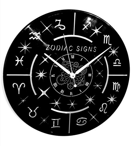 Instant Karma Clocks Vinyl Wall Clock Zodiac Signs Astronomical Astronomy Stars