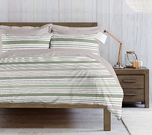 Homemania Albert Geometric Single Set with Duvet Cover and Pillowcase for Bed, Multi-Colour, Cotton, 150 x 200 cm, Multicolored