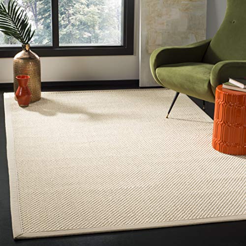 Safavieh Natural Fiber Rug for Living Room, Dining Room, Bedroom - Natural Fiber Collection, Short Pile, in Ivory, 91 x 152 cm