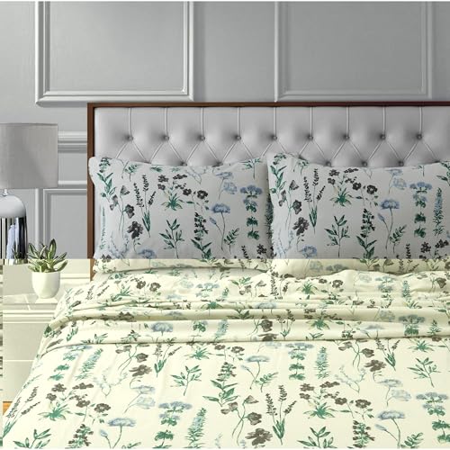 Tribeca Living FLEURSHEETTWXMC Deep Pocket Sheet Set, Twin XL, Fleur
