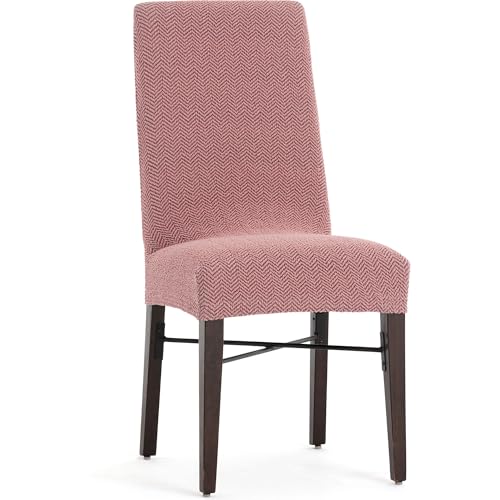 ECOMMERC3 - 2 Super Stretch Fabric Chair Covers - Pink Chair Covers Bi-elastic, Breathable and Adaptable to Multiple Models, Protection Against Daily Wear and Tear