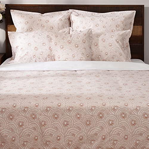Deco Mex BOVBAMBOO938K King Size Bed Set 7 Pieces Cotton White Beige Regular Size