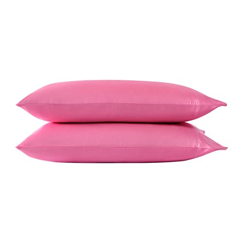 "Betsey Johnson - King Pillowcase Set, Luxurious Satin 2 Piece Bedding Set, Designer (Pink, 20"" x 40"")"