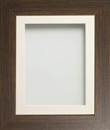 Frame Company Watson Brown Picture Photo Frame fitted with Perspex, 20x16 inch with Ivory Mount for image size 15x10 inch