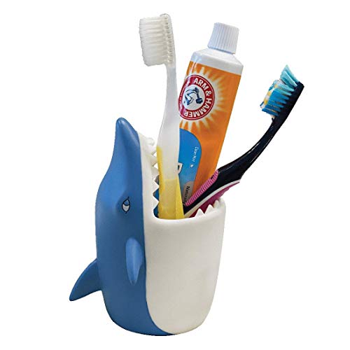 Lily???s Home Fun Kids Animal Toothbrush Holder, Bathroom Organizer, Pencil Cup - Shark