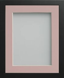 Frame Company Connolly Range Black Wooden Picture Photo Frame with Pink Mount, 24x20 for pic size 20x16 *Choice of Sizes* Fitted with Perspex