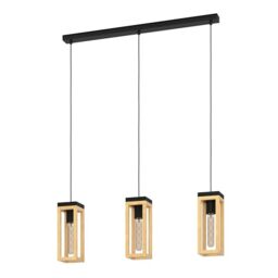 Eglo Pendant Lighting Nafferton, 3 lamp Ceiling Light Fitting, FSCM70HB