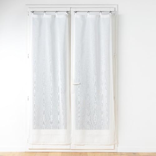 Douceur d'Intérieur, Davina Woven Curtain with Eyelets 2 x 70 x 200 cm Plastic