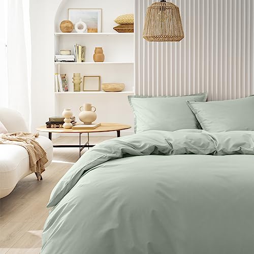 Essix Soft Cotton Duvet Cover, Aloe, 200 x 200 cm,