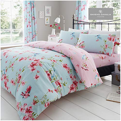 GC GAVENO CAVAILIA Easy Care Duvet Cover Printed Quilt Set Reversible Bedding, King, Blue