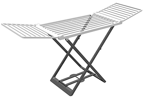 Colombo - Sea Land Airer 20 m of Drying Rack, Assorted Colours - Resin Floor Drying Rack - Indoor and Outdoor - Clothes Drying Rack with Extendable Wings - Made in Italy