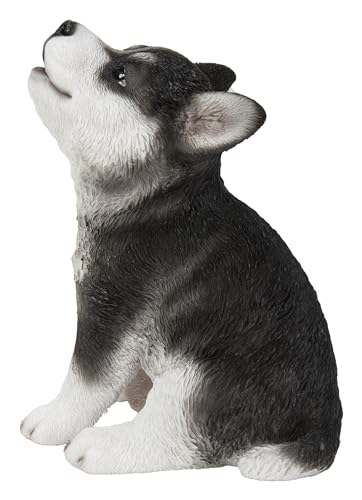 Hi-Line Gift Ltd 87703-H Howling Husky Puppy Statue, 6.81-inch Height