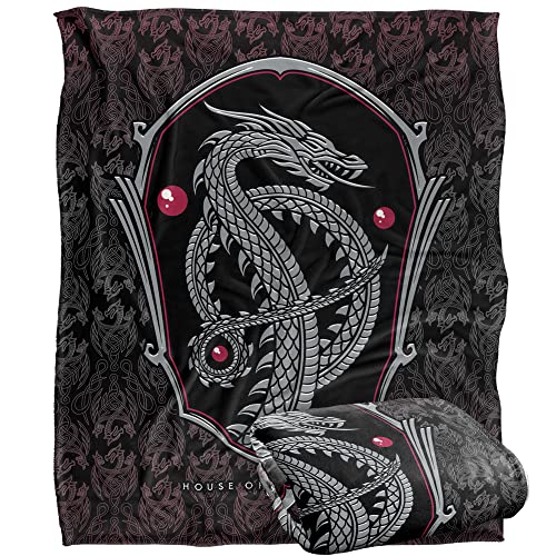 House of The Dragon Blanket, 152 x 127 cm Dragon Frame Silky Touch Super Soft Throw Blanket