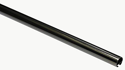 Gardinia Curtain Rod with Inner Track I Diameter 20 mm Titanium 120 cm, Metal