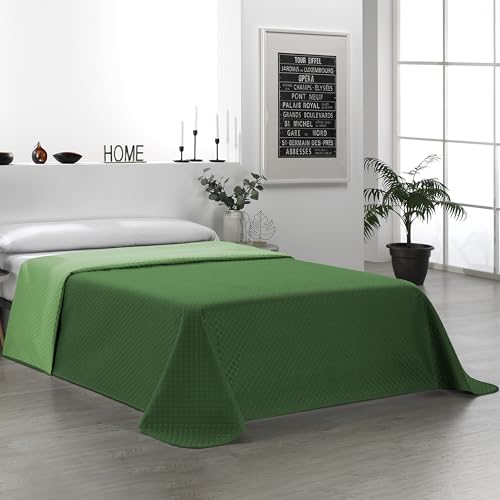 Martina Home Olive Green Reversible Bedspread to fit 135cm Bed