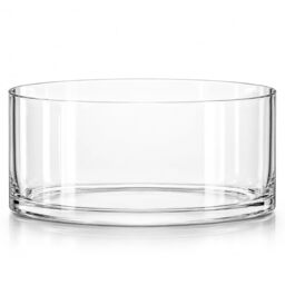 "Royal Imports Flower Glass Vase Decorative Centerpiece For Home Or Wedding - Cylinder Shape, 4"" Tall, 8"" Opening, Clear"