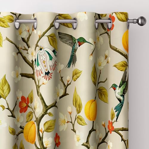 Tyrot Blackout Curtains for Bedroom Black Out Curtains Room Darkening Window Drapes, C9