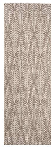 Bougari Indoor and Outdoor Flat Weave Rug Pella Taupe Beige 70 x 200 cm