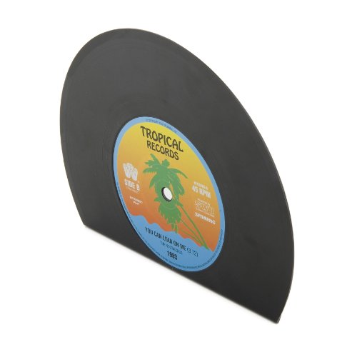 Gift Republic Spinning Hat Retro Vinyl Bookends,Black,135. x 18 x 5cm