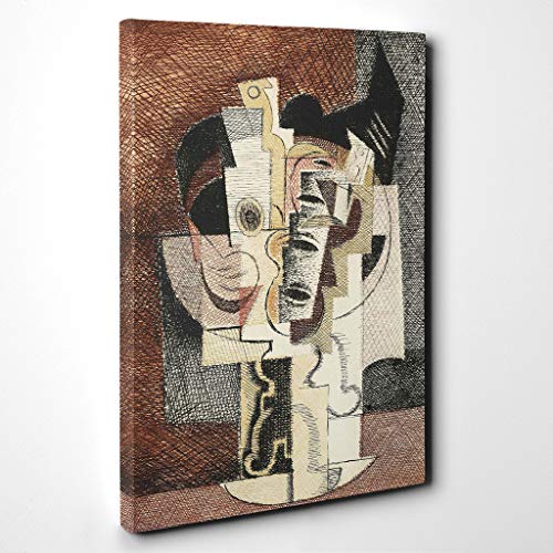 Louis Marcoussis The Table Canvas Print - Gallery Wrapped 30mm Frame Wall Art - 30x20 inches - Ready to Hang - Modern Picture - Living Room Bedroom Lounge Office