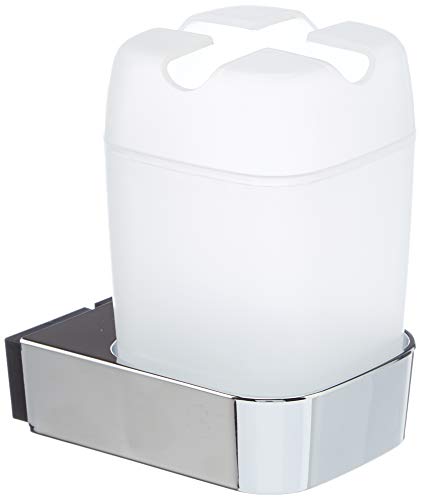 Spirella Wall Accessory Planet Plastic Clear Toilet Brush Holder 1209622, White, Standard