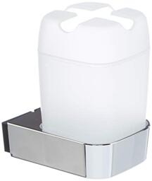 Spirella Wall Accessory Planet Plastic Clear Toilet Brush Holder 1209622, White, Standard