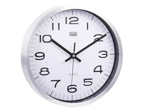 Trevi OM 3516 S Metal Wall Clock with Diameter 25 cm and Silent Sweep Movement