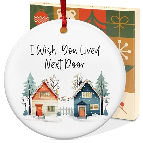ARVEXO Friend Gifts for Women Friendship, Christmas Ornament - Christmas, Birthday Gifts for Women, Long Distance Friends, BFF, Work Besties Gift Ideas - Christmas Tree Decoration Ceramic Ornament