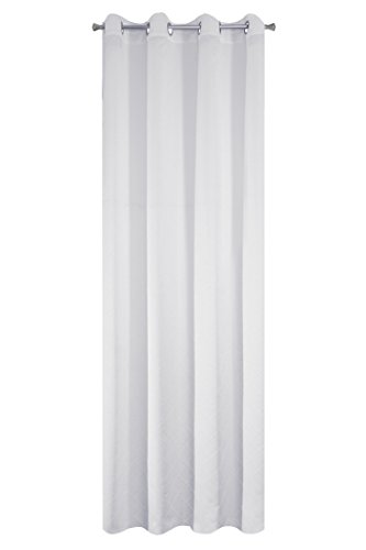 EuroF Irany Bruno WEISS135 x 250 Plain Curtain Polyester White 250 x 135 x 1 cm