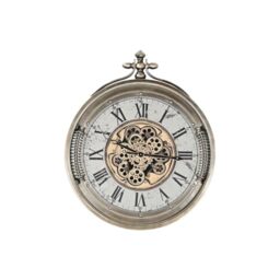 Home ESPRIT Wall Clock White Black Gold Glass Iron 66 x 10 x 80 cm
